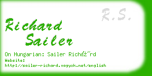 richard sailer business card